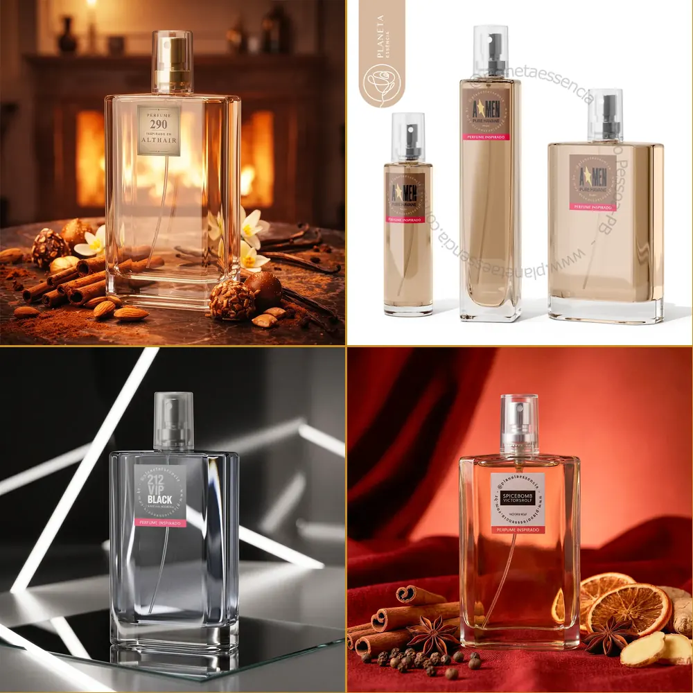 Combo do Homem que Deixa Saudade, kit com quatro perfumes masculinos contratipo